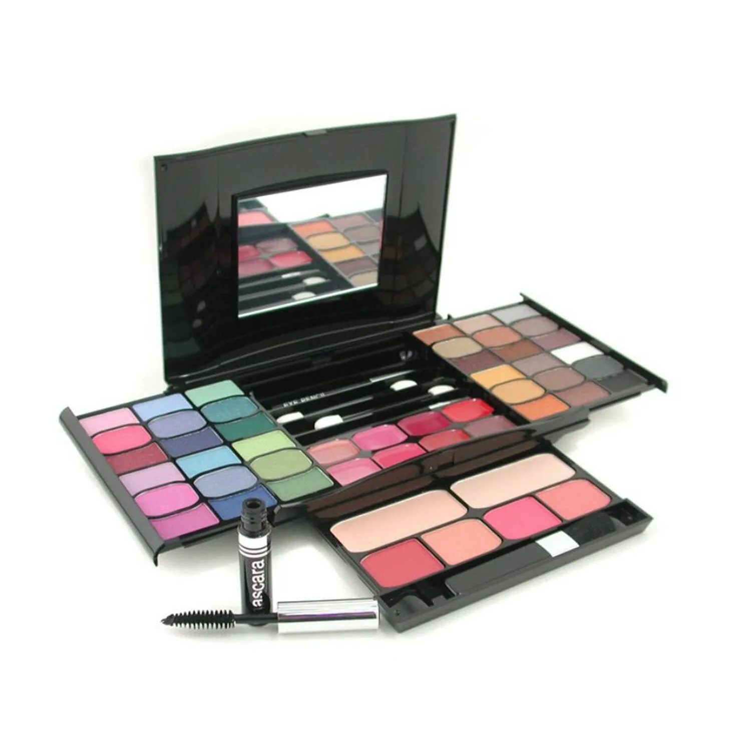 Cameleon MakeUp Kit G2327 (2x Powder. 36x Eyeshadows. 4x Blusher. 1xMascara. 1xEye Pencil. 8x Lip Gloss. 4x Applicators)