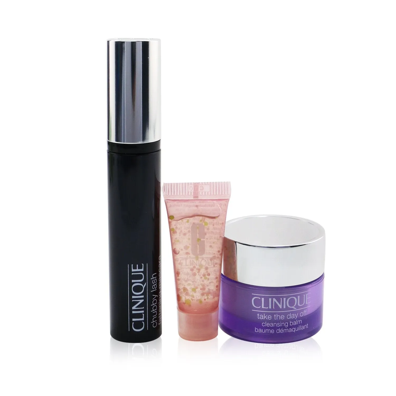 Clinique Chubby Lash Fattening Mascara Set (1x Mascara 8ml   Eye Concentrate 5ml   Cleansing Balm 15ml)  3pcs