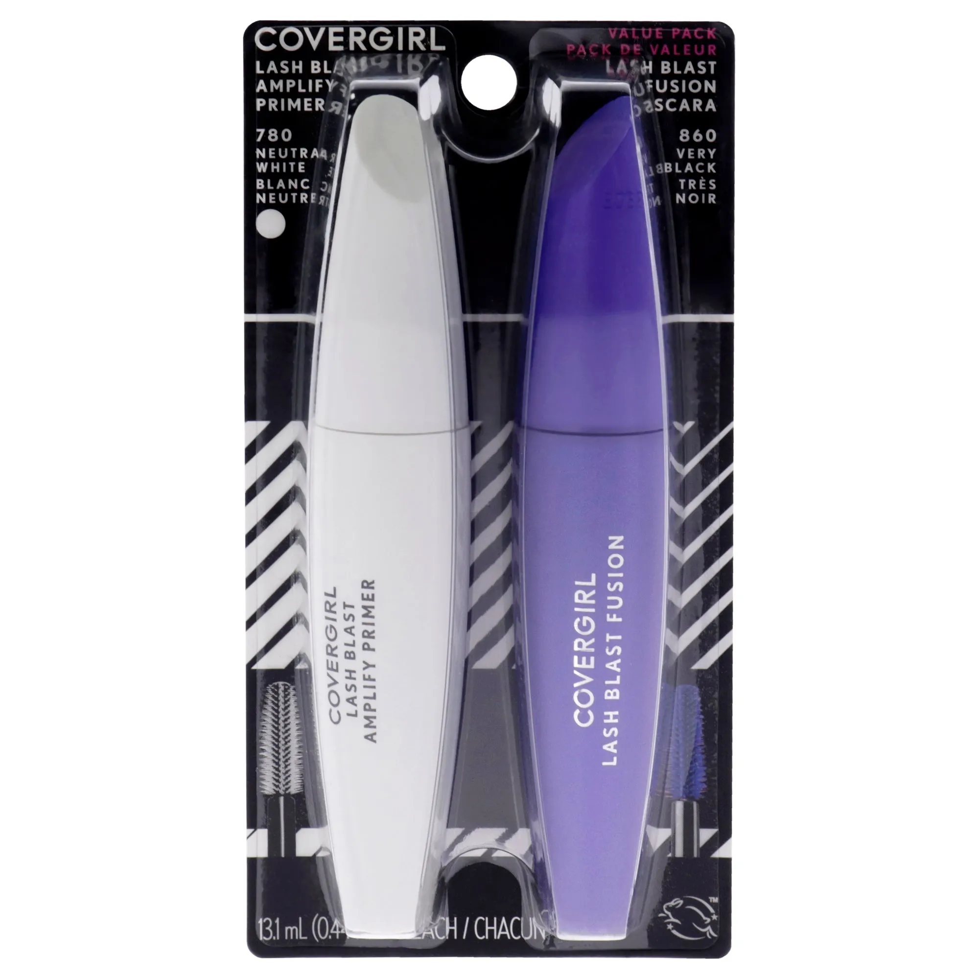 Covergirl Lash Blast Fusion Mascara - 860 Very Black by CoverGirl for Women - 2 Pc 0.44oz Mascara. 0.44oz Primer