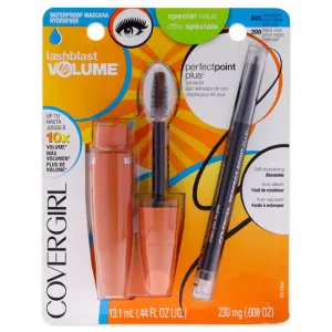 CoverGirl Lashblast Volume Waterproof Mascara & Perfect Point Plus Eye Pencil by CoverGirl for Women - 2 Pc 0.44oz Lashblash Volume Waterproof Mascara - # 825 Very Black. 0.008oz Perfect Point Plus Eye Pencil - # 200 Black Onyx