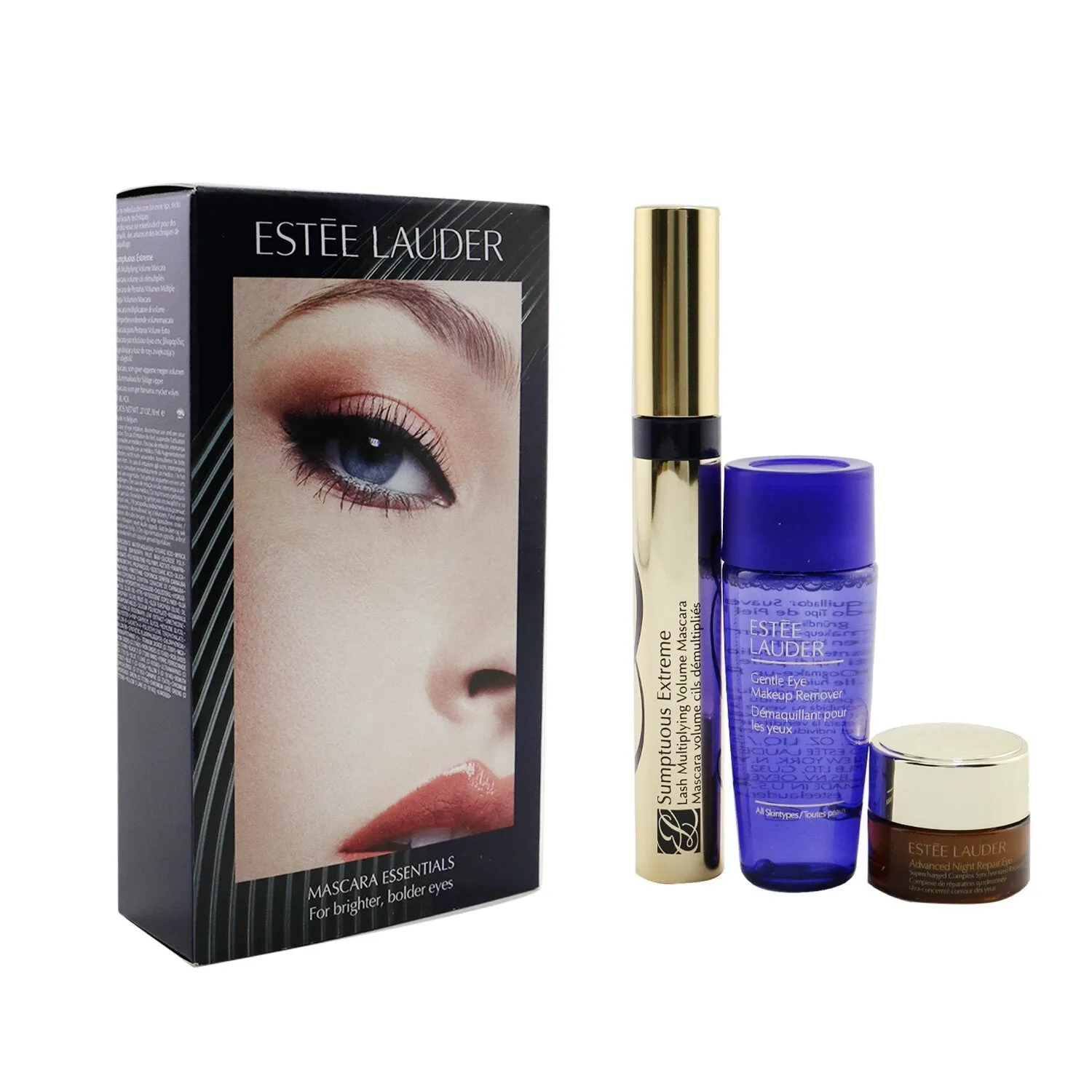 Estee Lauder Sumptuous Extreme Lash Multiplying Volume Mascara Kit: Mascara 8ml   Eye Cream 5ml   Eye Makeup Remover 30ml  3pcs