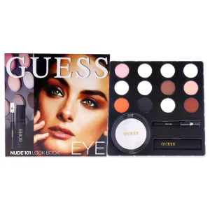 Guess Beauty Eye Lookbook - 101 Nude by Guess for Women - 3 Pc Kit 0.14oz Volumizing Black Mascara. 0.48oz Eye Shadow. 0.017oz Soft Kohl Black Eyeliner