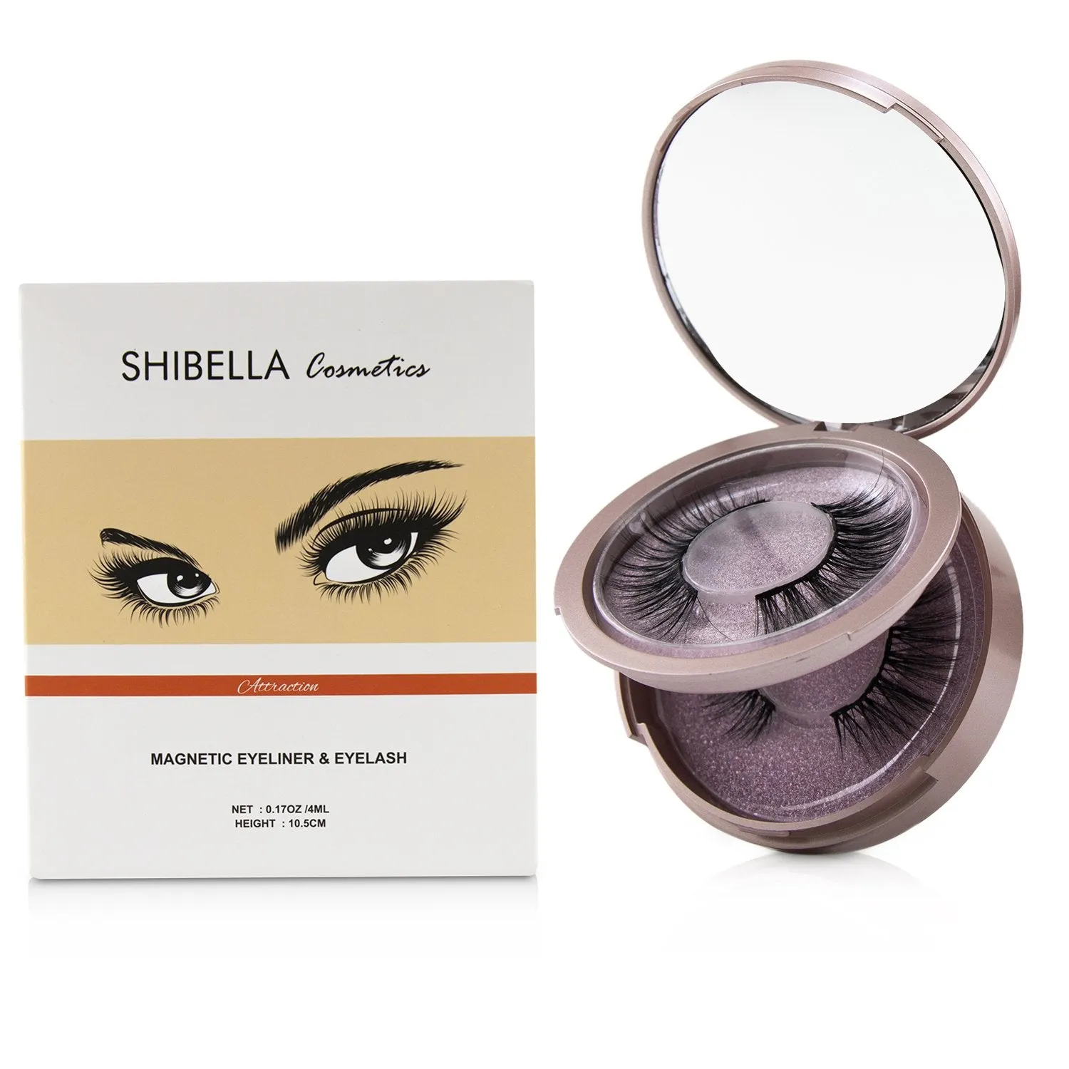 SHIBELLA Cosmetics Magnetic Eyeliner & Eyelash Kit - # Attraction  3pcs